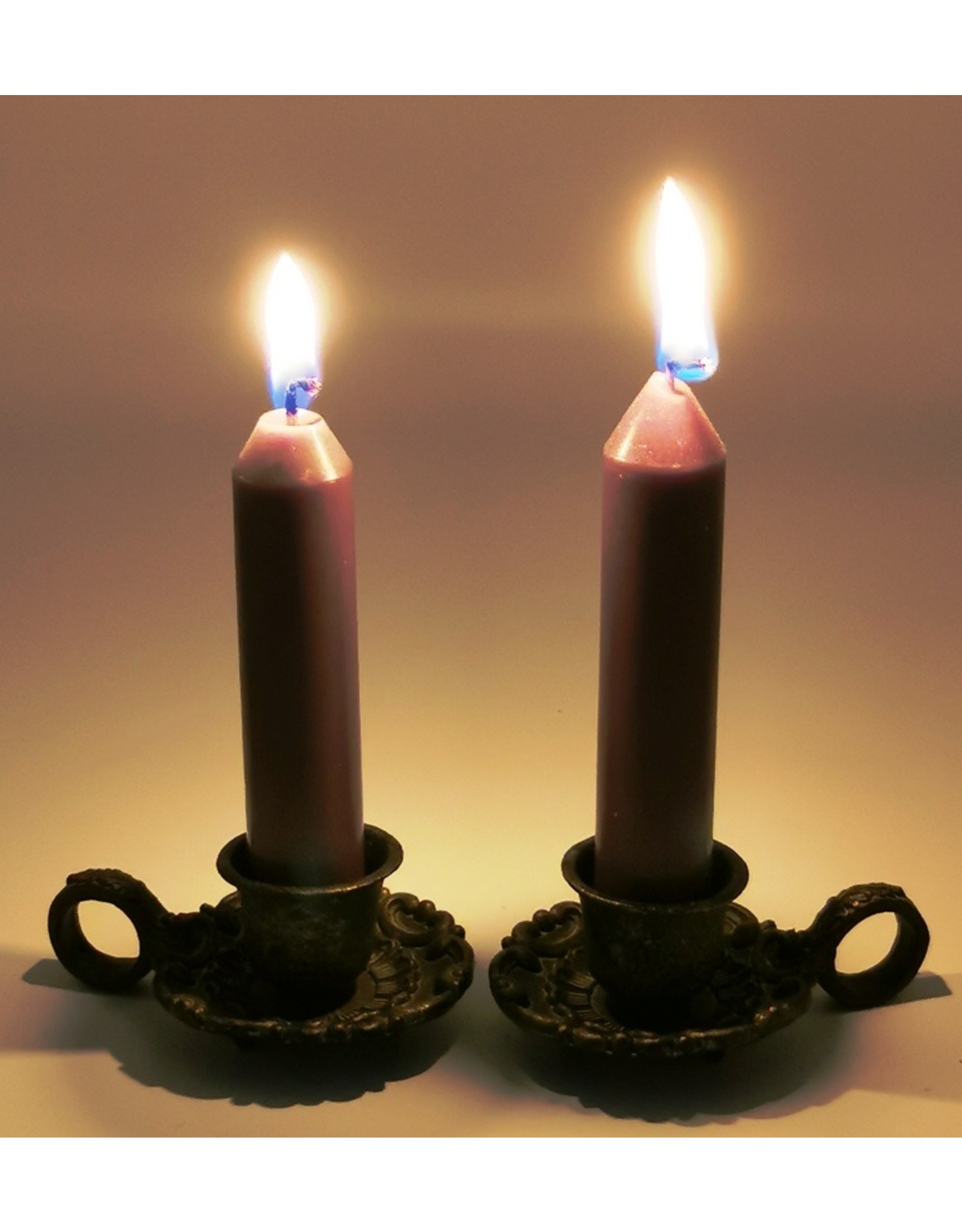 C&E Miscellaneous - Small candlestick Baroque, Iron - set of 2