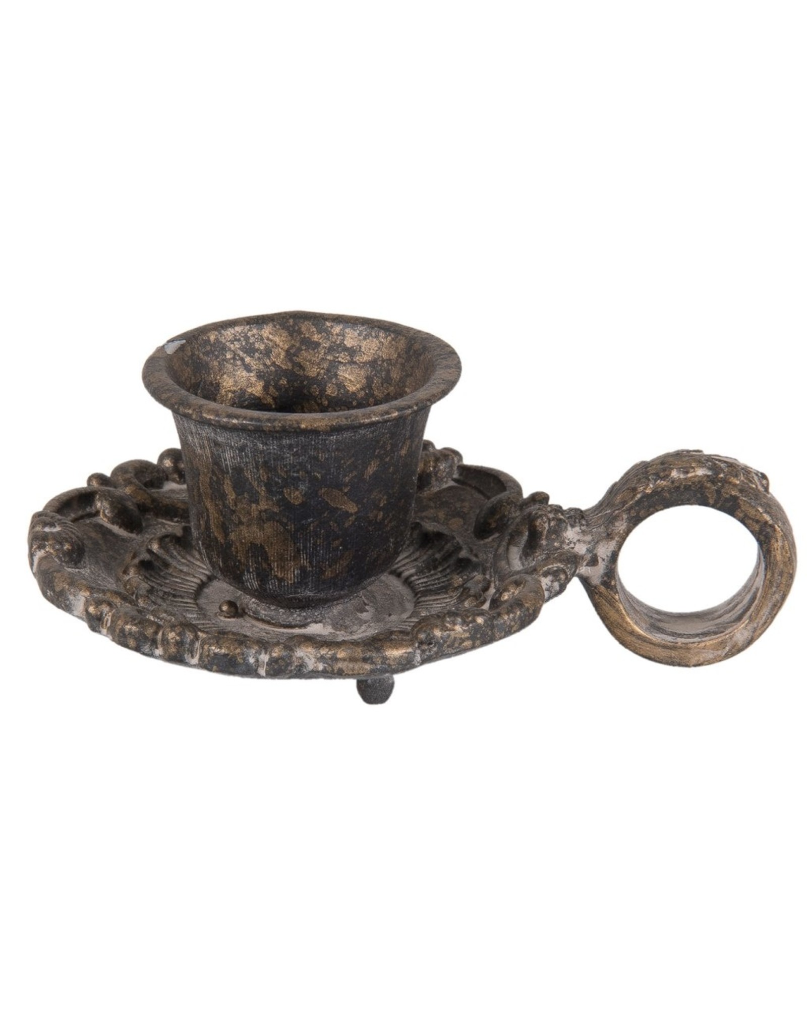 C&E Miscellaneous - Small candlestick Baroque, Iron - set of 2