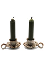 C&E Miscellaneous - Small Iron Candlestick with patina - set of 2