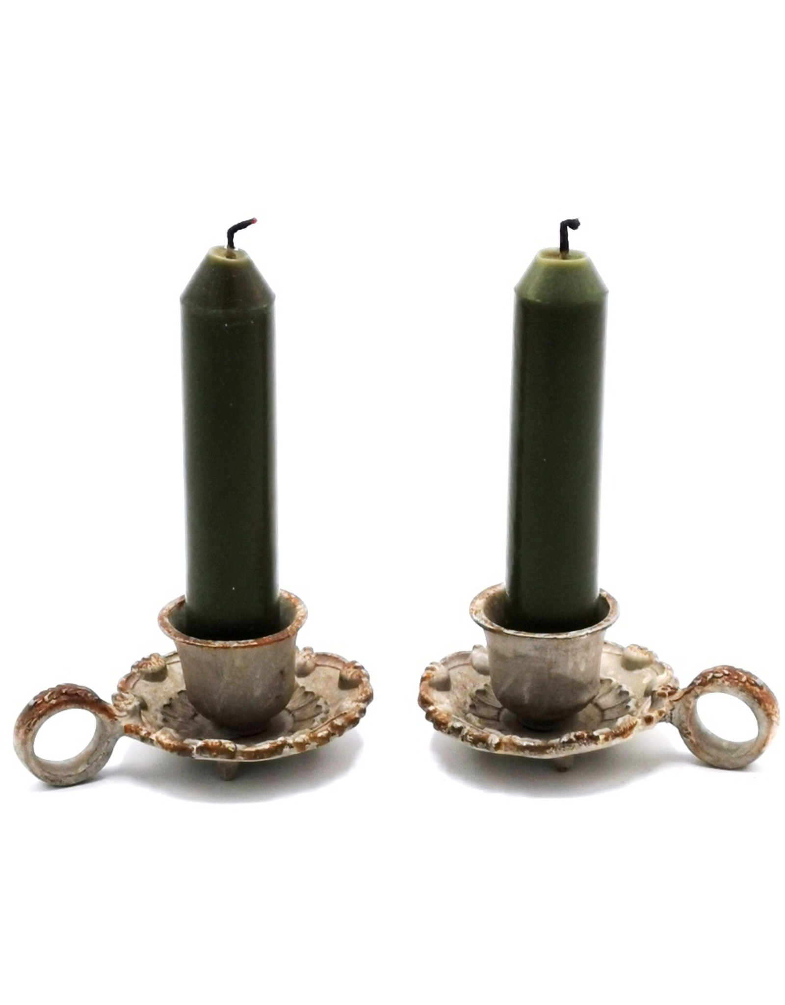 C&E Miscellaneous - Small Iron Candlestick with patina - set of 2