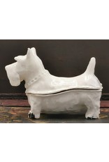 C&E Miscellaneous - Jewellery Box Dog - Brocante (White Iron)