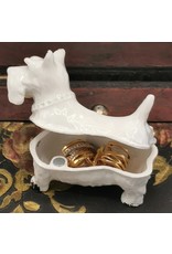 C&E Miscellaneous - Jewellery Box Dog - Brocante (White Iron)