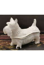 C&E Miscellaneous - Jewellery Box Dog - Brocante (White Iron)