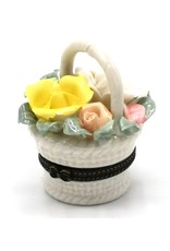 Meander BV Miscellaneous - Pillbox Basket with Roses - porcelain