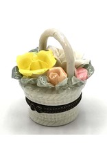 Meander BV Miscellaneous - Pillbox Basket with Roses - porcelain