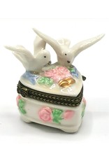 Meander BV Miscellaneous - Pillbox Two Doves and Heart - porcelain