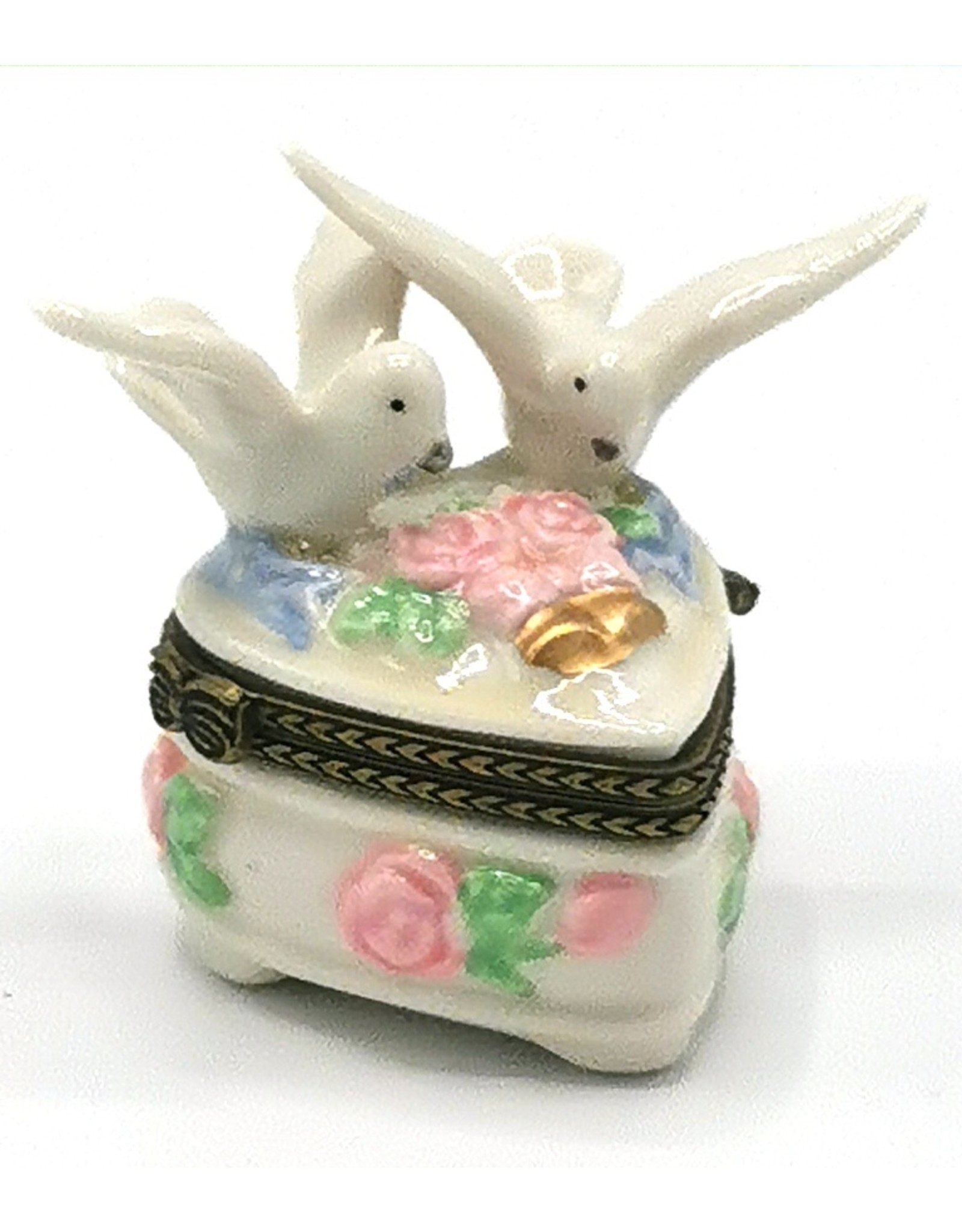 Meander BV Miscellaneous - Pillbox Two Doves and Heart - porcelain