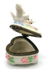 Meander BV Miscellaneous - Pillbox Two Doves and Heart - porcelain