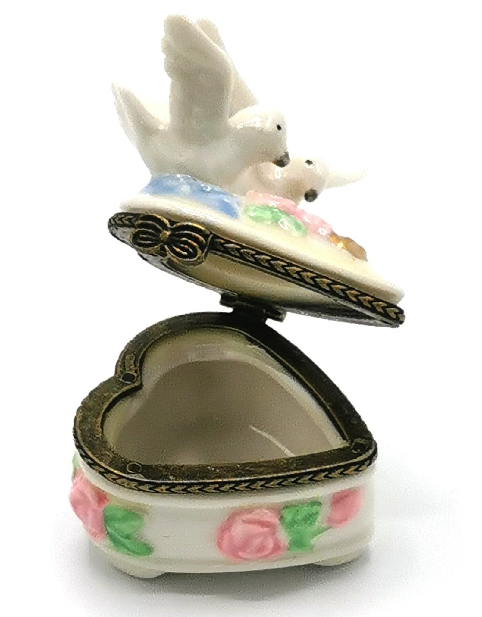 Meander BV Miscellaneous - Pillbox Two Doves and Heart - porcelain