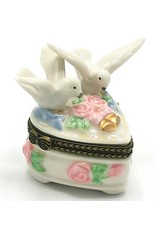 Meander BV Miscellaneous - Pillbox Two Doves and Heart - porcelain