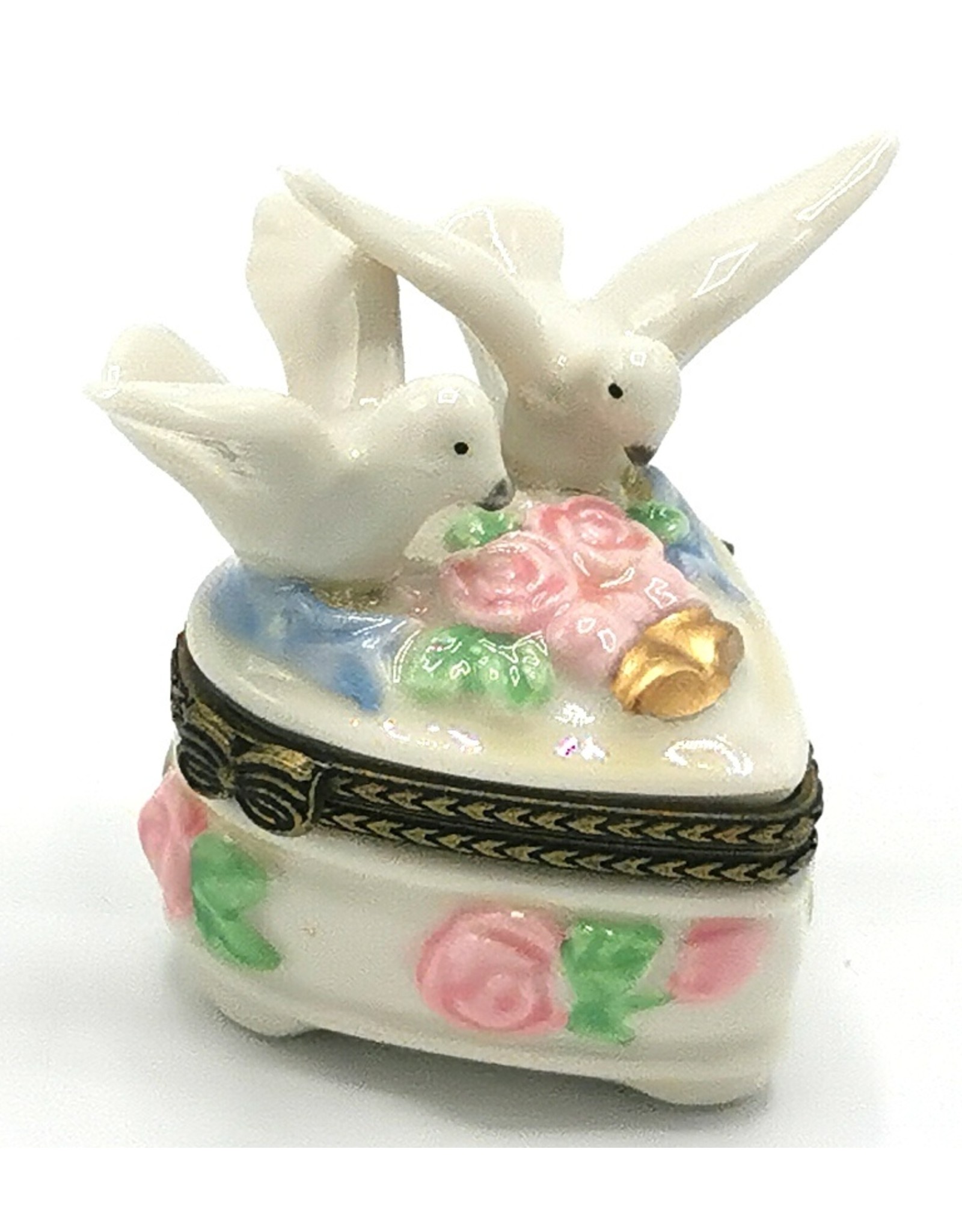 Meander BV Miscellaneous - Pillbox Two Doves and Heart - porcelain