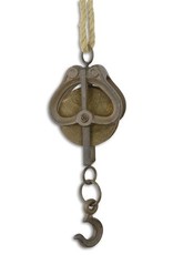 Trukado Miscellaneous - Wooden pulley with cast iron frame and hook