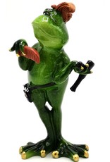 Goldbach Giftware Figurines Collectables - Frog Hairdresser figurine - 19 cm, polyresin