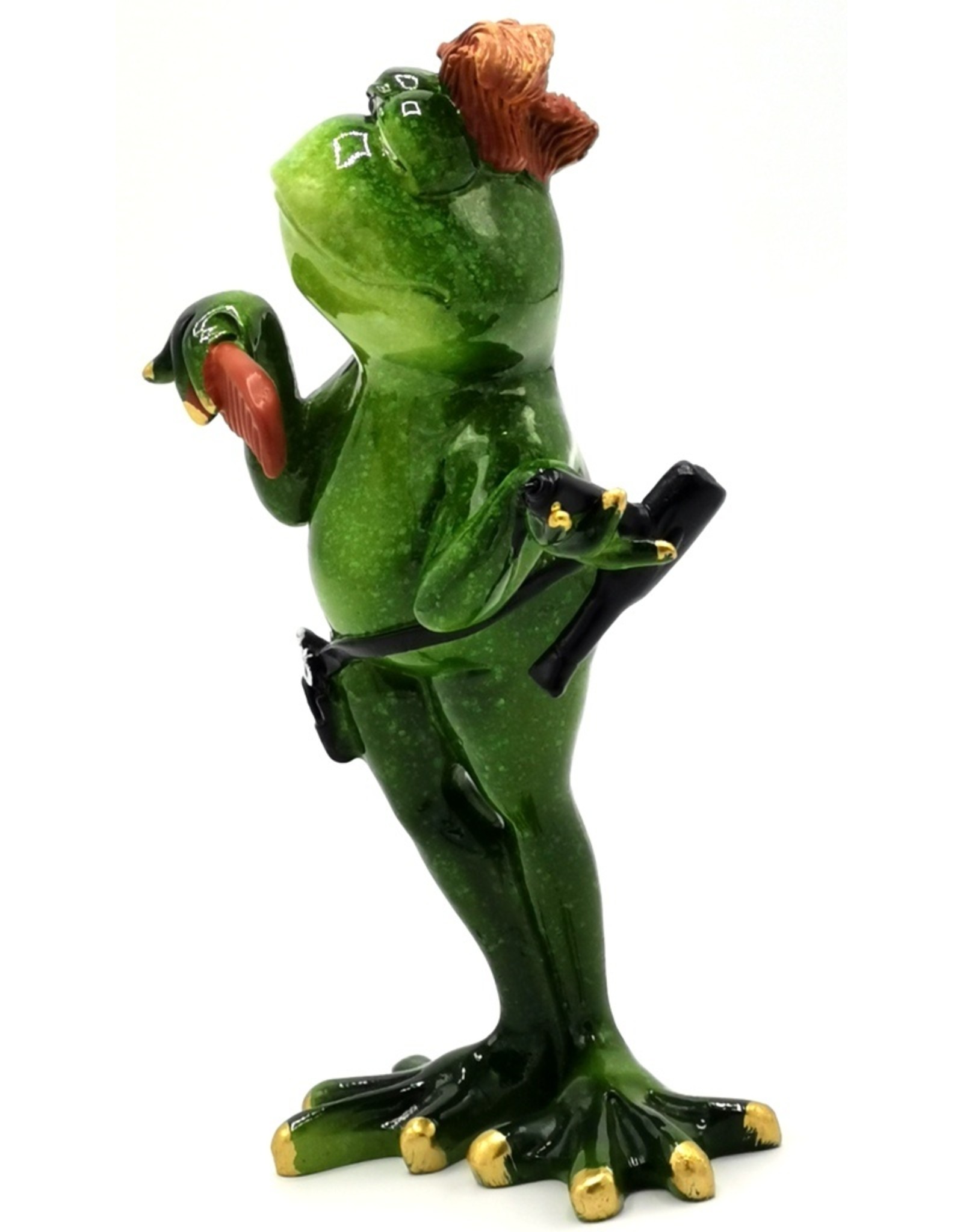 Goldbach Giftware Figurines Collectables - Frog Hairdresser figurine - 19 cm, polyresin