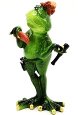 Goldbach Giftware Figurines Collectables - Frog Hairdresser figurine - 19 cm, polyresin