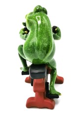 Goldbach Giftware Figurines Collectables - Frog on the Exercise Bike figurine - 18cm, polyresin