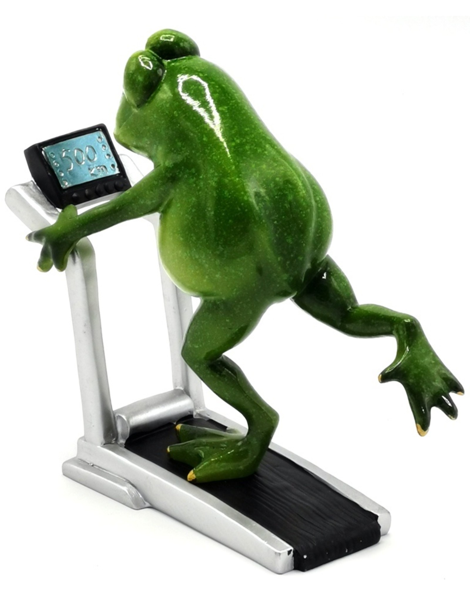 Goldbach Giftware Figurines Collectables - Frog on the Treadmill figurine - 18cm, polyresin