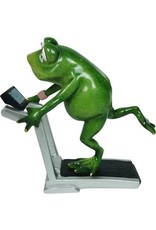 Goldbach Giftware Figurines Collectables - Frog on the Treadmill figurine - 18cm, polyresin