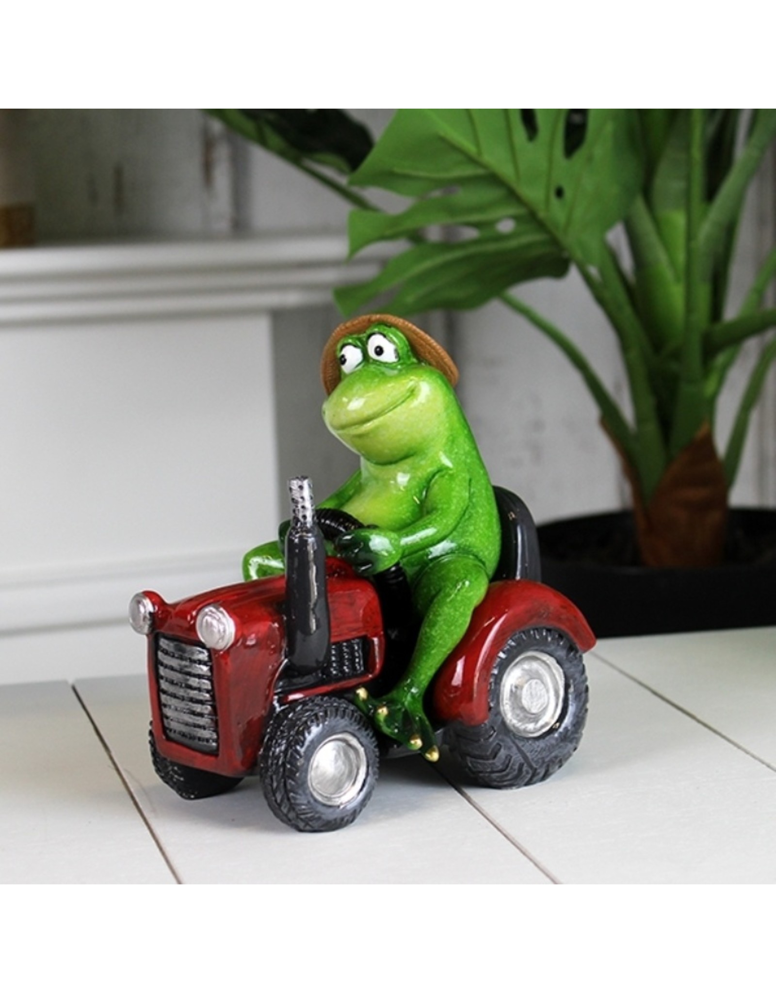 Goldbach Giftware Figurines Collectables - Frog on Tractor figurine - 15,5cm, polyresin