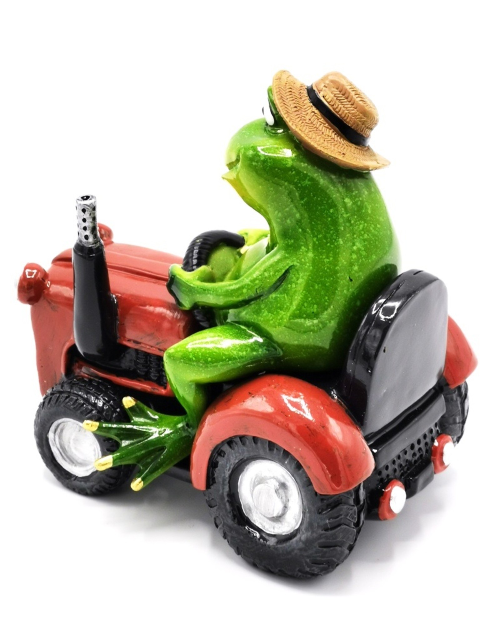 Goldbach Giftware Figurines Collectables - Frog on Tractor figurine - 15,5cm, polyresin