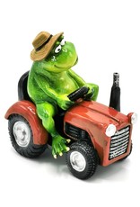 Goldbach Giftware Figurines Collectables - Frog on Tractor figurine - 15,5cm, polyresin