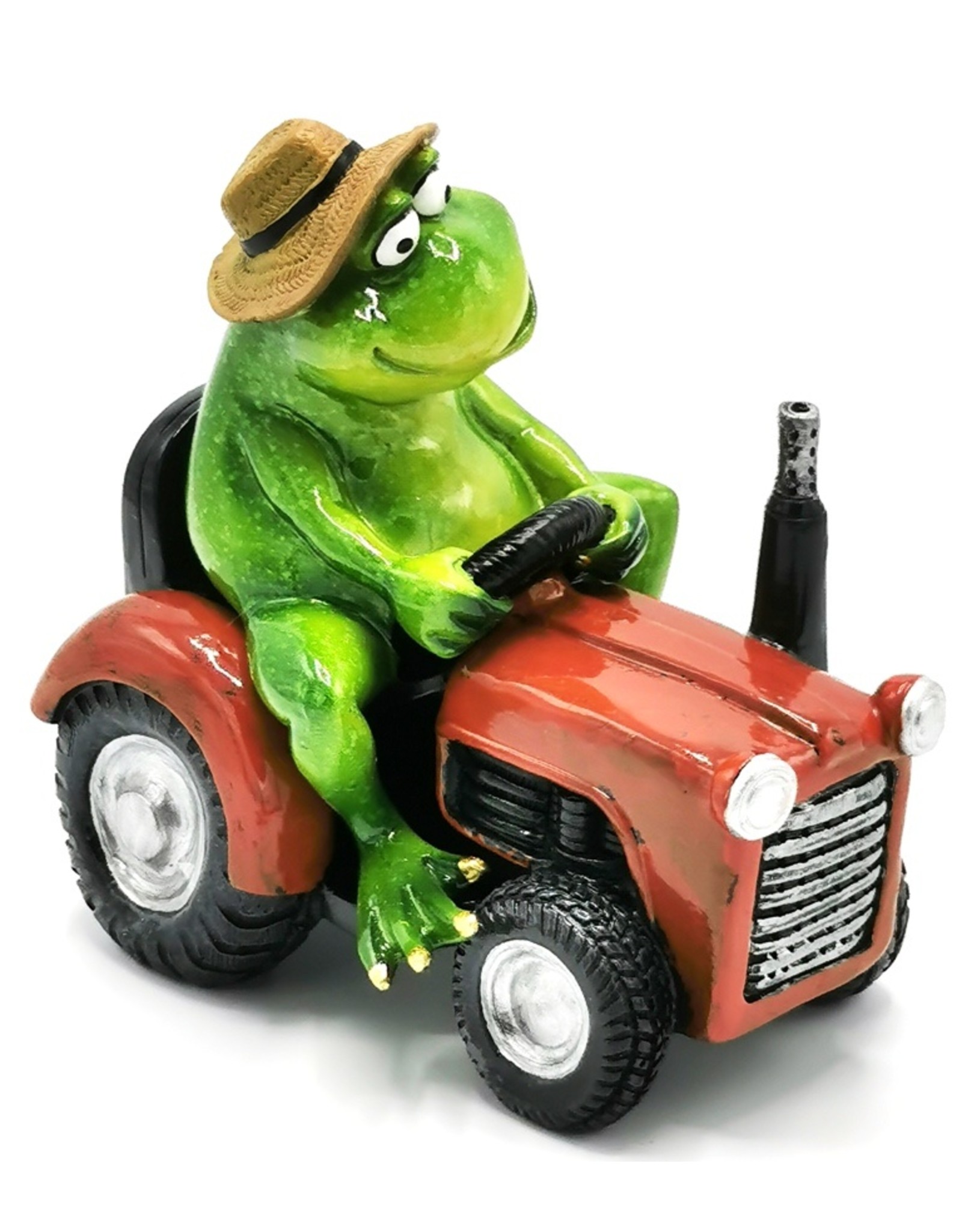 Goldbach Giftware Figurines Collectables - Frog on Tractor figurine - 15,5cm, polyresin