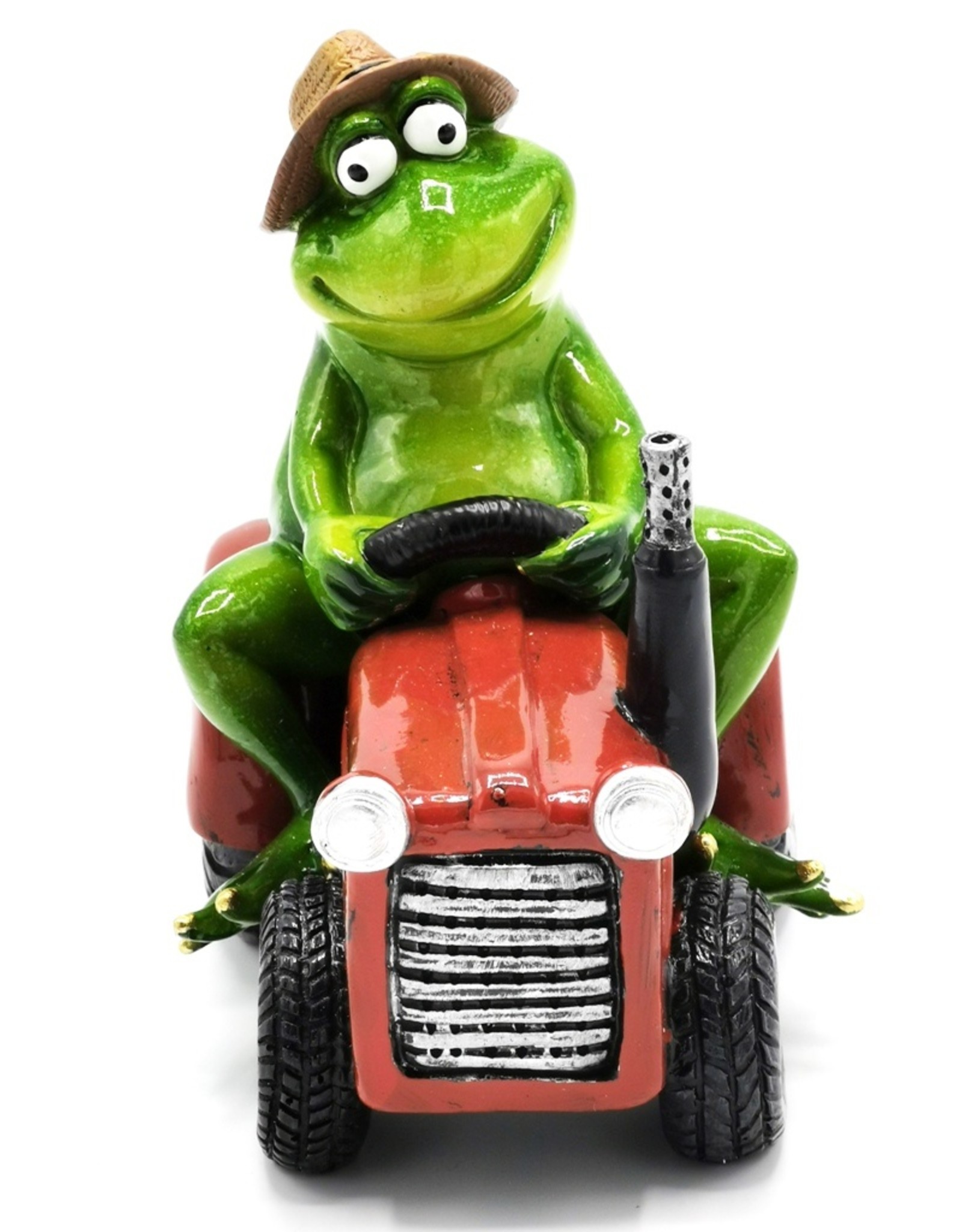 Goldbach Giftware Figurines Collectables - Frog on Tractor figurine - 15,5cm, polyresin