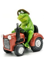 Goldbach Giftware Figurines Collectables - Frog on Tractor figurine - 15,5cm, polyresin