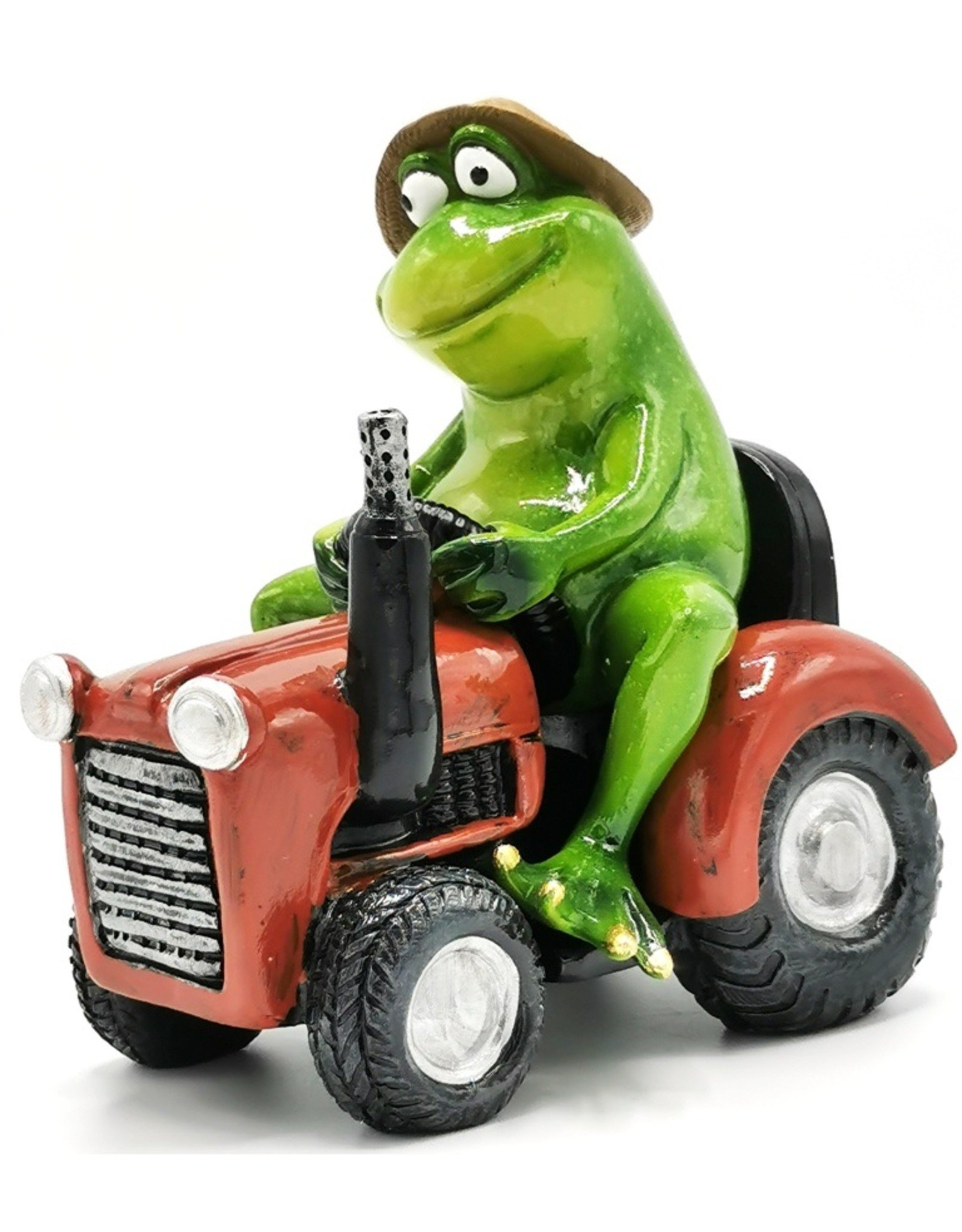 Goldbach Giftware Figurines Collectables - Frog on Tractor figurine - 15,5cm, polyresin