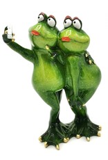 Goldbach Giftware Figurines Collectables - Frog Girls Selfie figurine - 21cm, polyresin