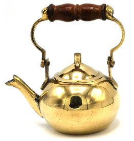 Trukado Miniature Teapot with wooden handle, Brass