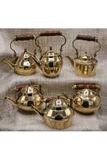 Trukado Giftware, beelden, collectables - Miniatuur Theepot  met houten handvat, Messing