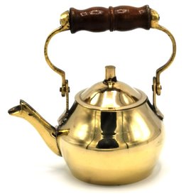 Trukado Miniature Teapot with wooden handle, Brass