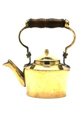 Trukado Giftware Figurines Collectables - Miniature Teapot with wooden handle, Brass