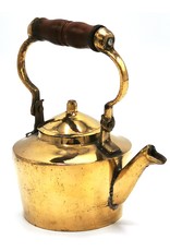 Trukado Giftware Figurines Collectables - Miniature Teapot with wooden handle, Brass