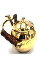 Trukado Giftware Figurines Collectables - Miniature Teapot with wooden handle, Brass