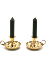 Trukado Miscellaneous - Candlestick with handle and saucer, brass