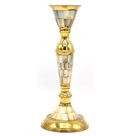 Trukado Candlestick of brass and mother of pearl