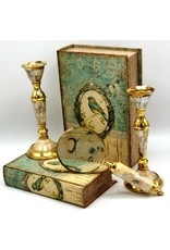 Trukado Miscellaneous - Candlestick of brass and mother of pearl