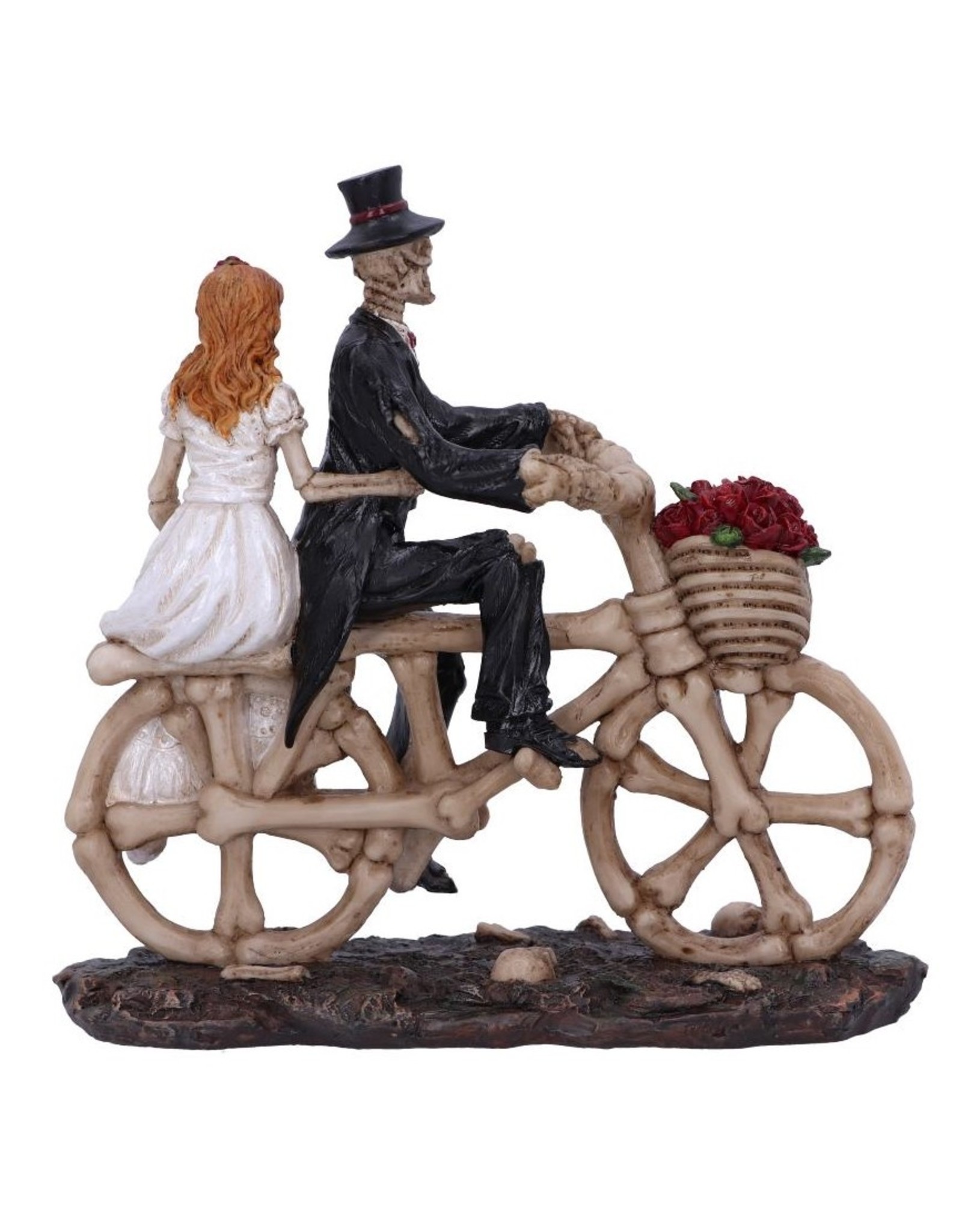 NemesisNow Reapers, skulls and dragons - Hitch a ride skeleton couple on bike