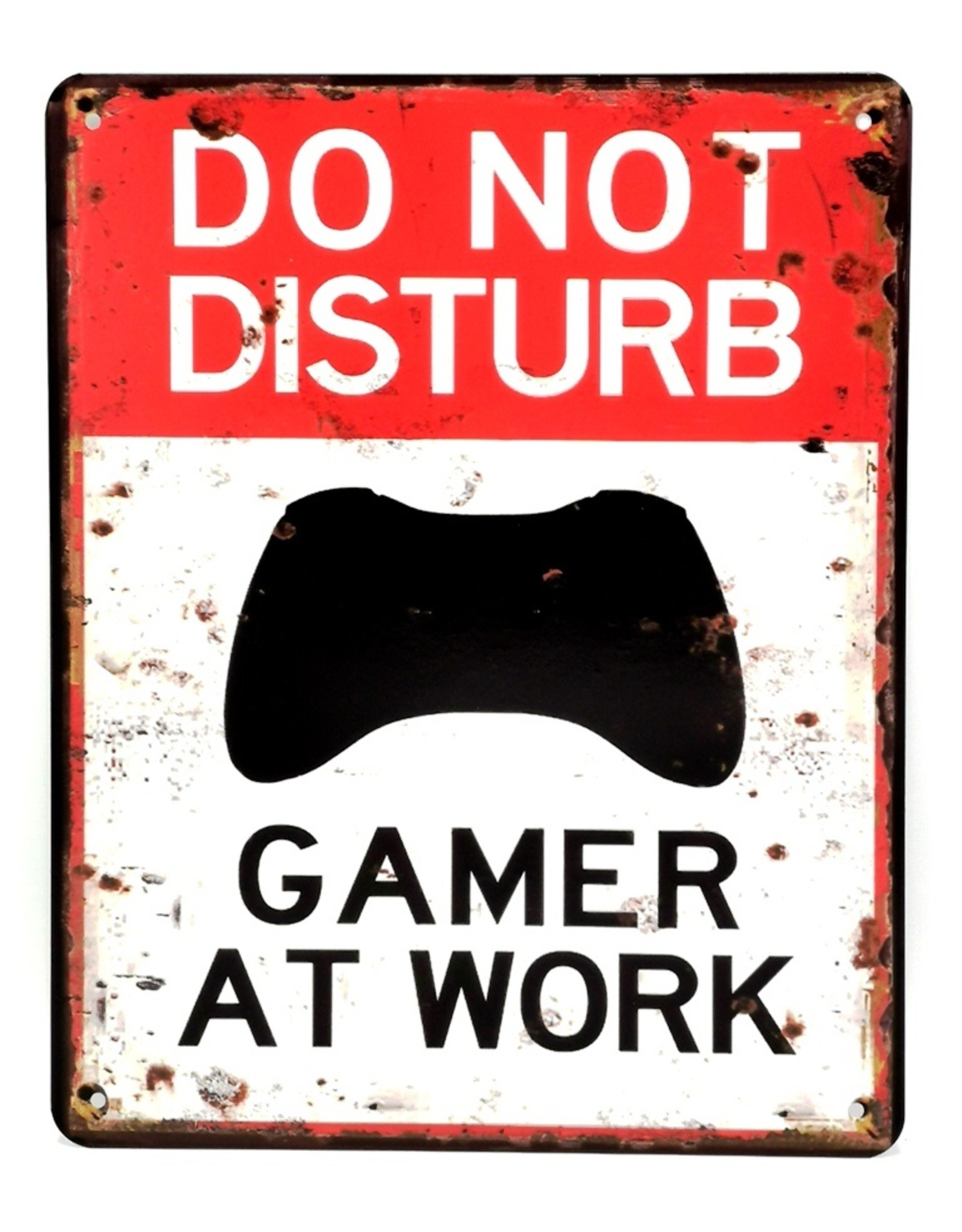 Trukado Miscellaneous -  Do not disturb Gamer at Work Metal plaque