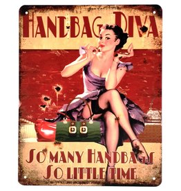 Trukado Handbag Diva Vintage Metal plaque