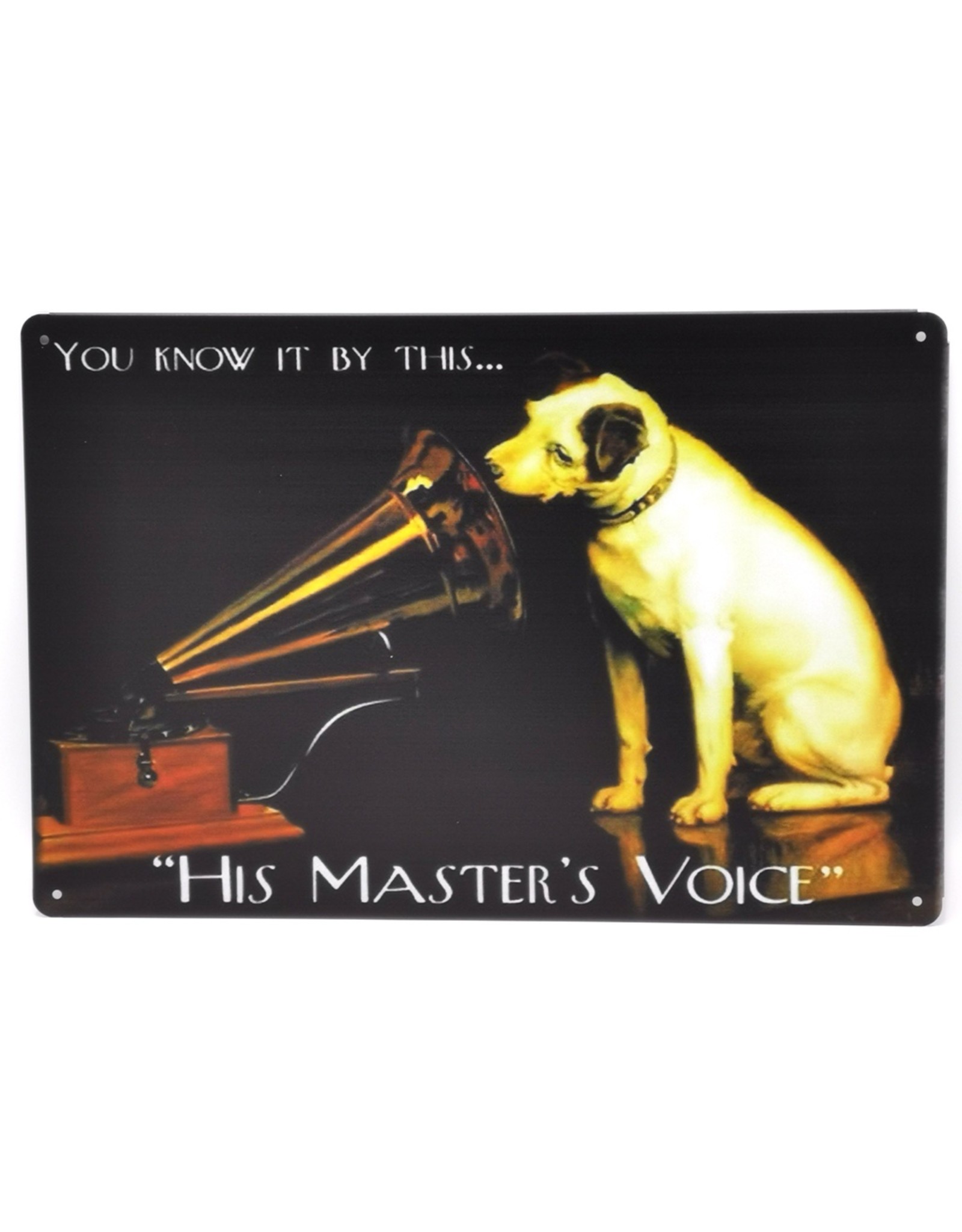 C&E Miscellaneous - His Master's Voice Metalen bord Nipper