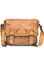 HillBurry Leren schodertassen Leren crossbody tassen - HillBurry Leren Schooltas Gewassen Leer (cognac)