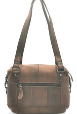HillBurry Leather Shoulder bags  Leather crossbody bags - HillBurry Leather shoulder bag with long handles brown