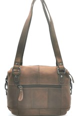 HillBurry Leather Shoulder bags  Leather crossbody bags - HillBurry Leather shoulder bag with long handles brown