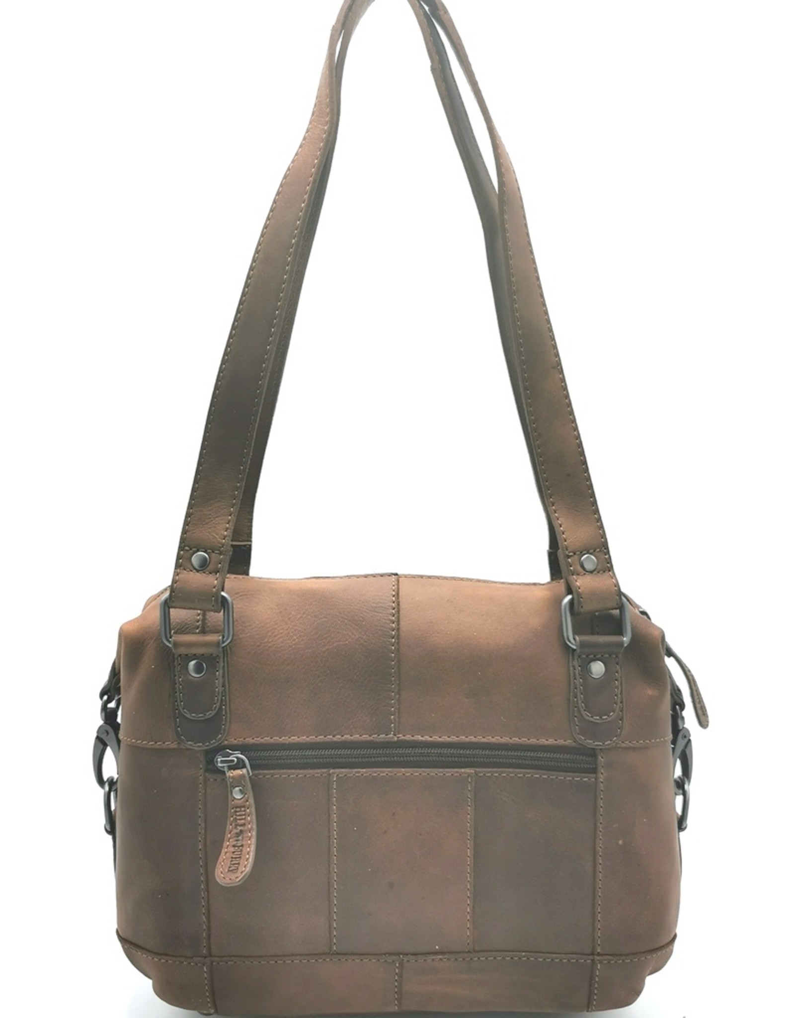 HillBurry Leather Shoulder bags  Leather crossbody bags - HillBurry Leather shoulder bag with long handles brown