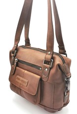 HillBurry Leather Shoulder bags  Leather crossbody bags - HillBurry Leather shoulder bag with long handles brown