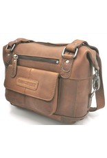 HillBurry Leather Shoulder bags  Leather crossbody bags - HillBurry Leather shoulder bag with long handles brown