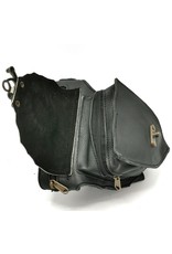 Trukado Leather Festival bags, waist bags and belt bags - Leather waist bag with cowhide (black)